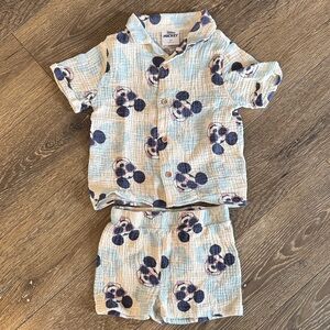 Disney Mickey Mouse Blue and White Toddler Set